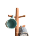 Ganchos de caneca segura o suporte de xícara de café de madeira